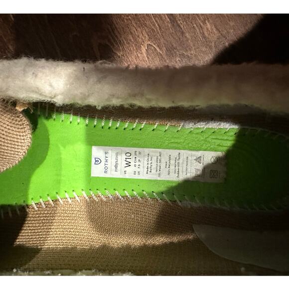 Rothy's The Slipper Nutmeg Textile Shearling Loafers Flat Women’s US 10 - Picture 3 of 4